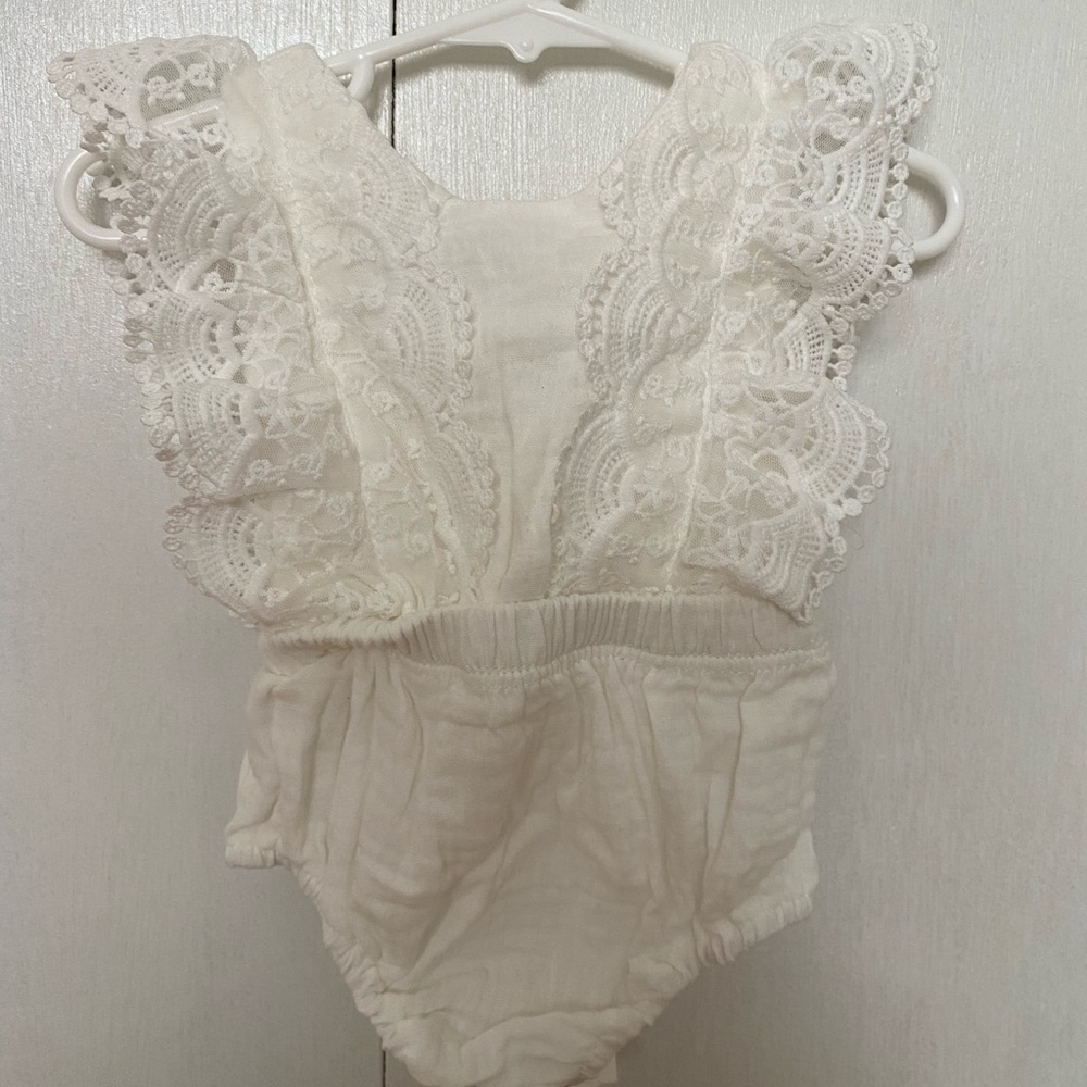 Elegant White Lace Kids One Piece